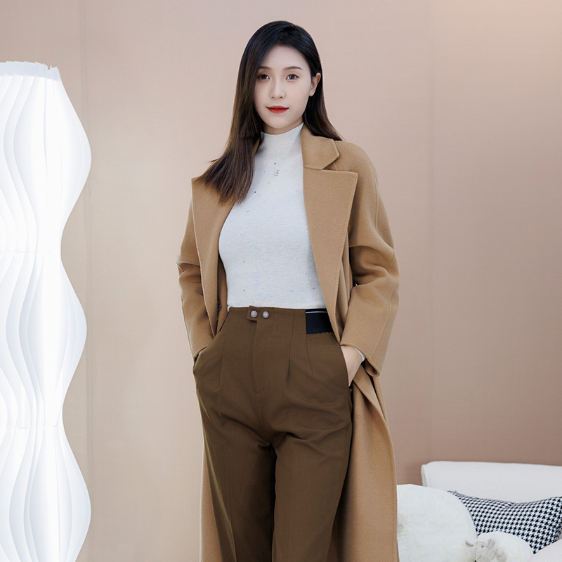 奕辰春季新款绵羊毛打底衫高领百搭烫钻修身长袖上衣女eahchanie