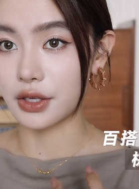 皮质复古豆豆推荐编织皮圈圈耳环