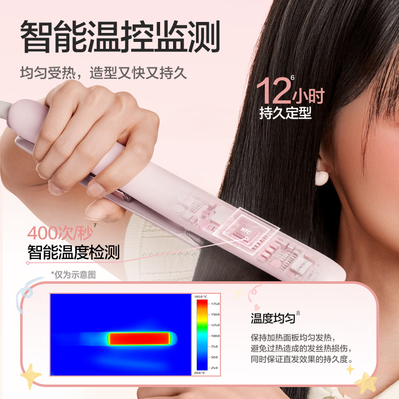 【政府补贴】松下奶油棒直发卷发两用直板夹短发女造型卷发棒HV31