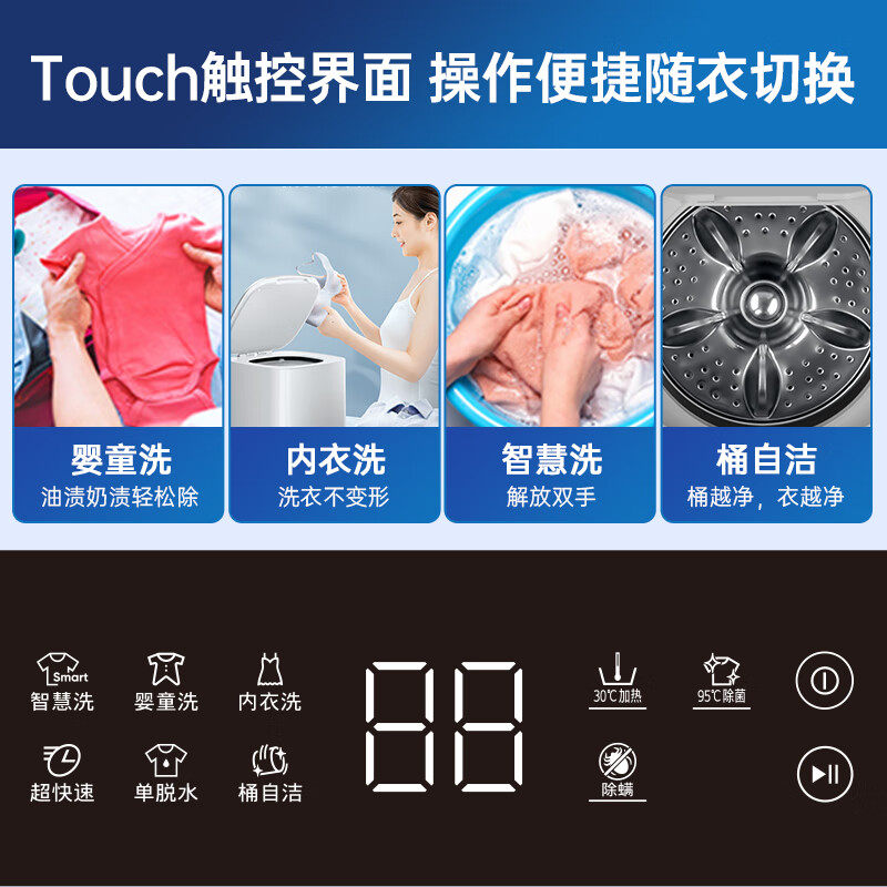 松下1公斤小型迷你洗衣机全自动 松下洗衣机