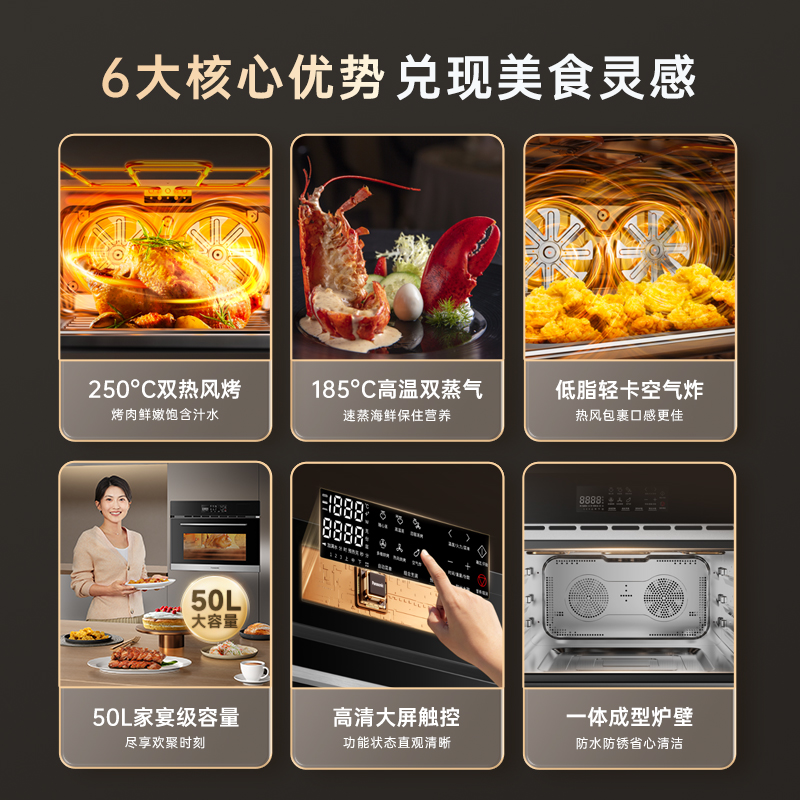 松下家用嵌入式蒸烤炸一体机蒸烤箱电蒸箱官方旗舰店正品SC560S,淘宝优惠券,粉丝福利购,淘宝优惠卷