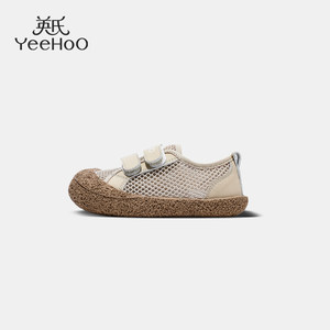 英氏童鞋儿童运动鞋夏款网面透气凉鞋男女童文艺风鞋子宝宝学步鞋