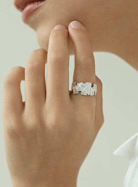 VEKE「几何」不规则戒指轻奢高级设计感宽版指环