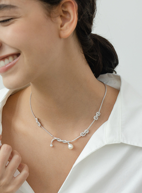 VEKE「结绳小集」淡水珍珠简约精致高级感时尚百搭项链女