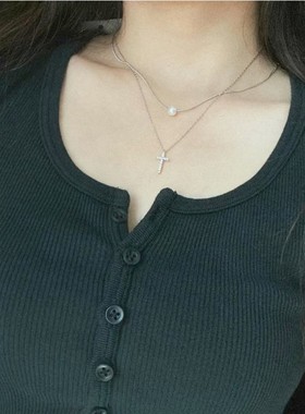 小红书热款项链BM十字架百搭