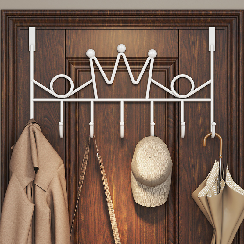 免钉门后挂衣架厨房门房间门后挂钩隐形挂架衣帽无痕钩子衣打孔壁 - 图2