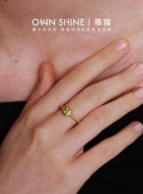 【双11】曼卡龙/慕璨Nova·青藤序S925银橄榄石戒指时尚复古