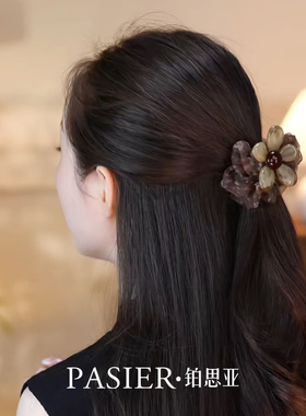 铂思亚花朵大肠发圈女