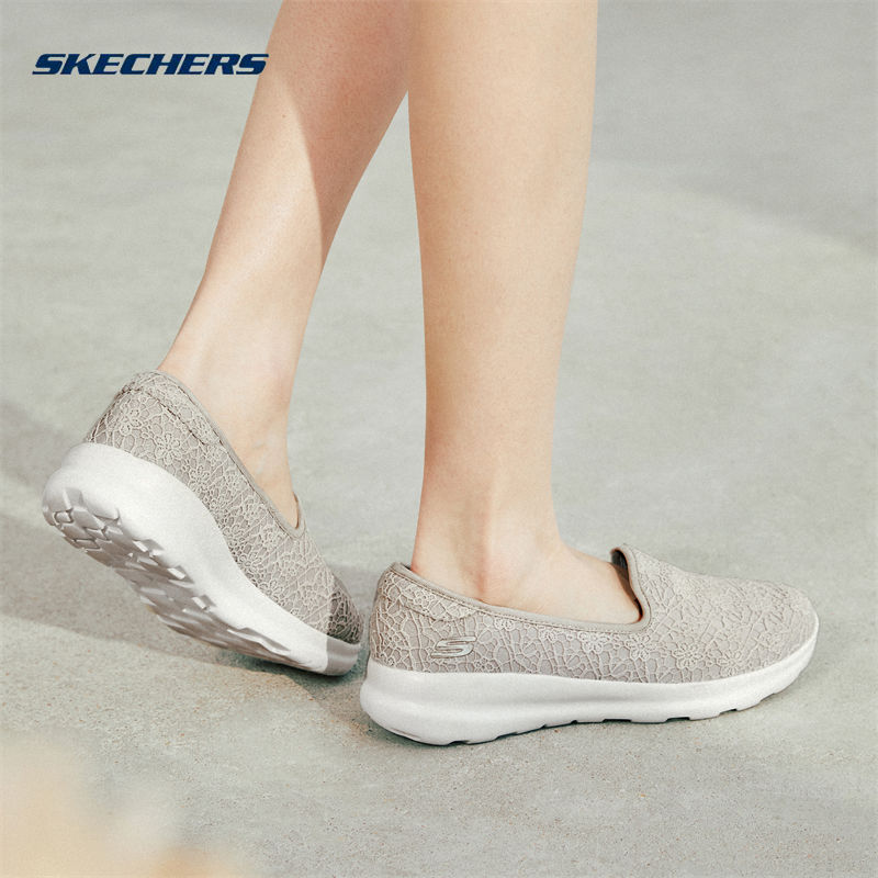 Skechers斯凯奇女鞋春夏季舒适蕾丝透气单鞋一脚蹬软底休闲健步鞋 - 图1