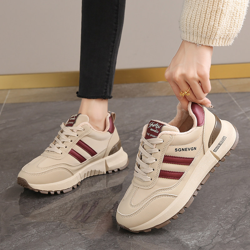 断码特价真皮加绒二棉鞋女2025新款冬季保暖防滑老爹鞋软底运动鞋,淘宝优惠券,粉丝福利购,淘宝优惠卷