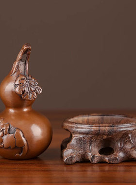 家居装饰品玄关摆件紫铜招财葫芦