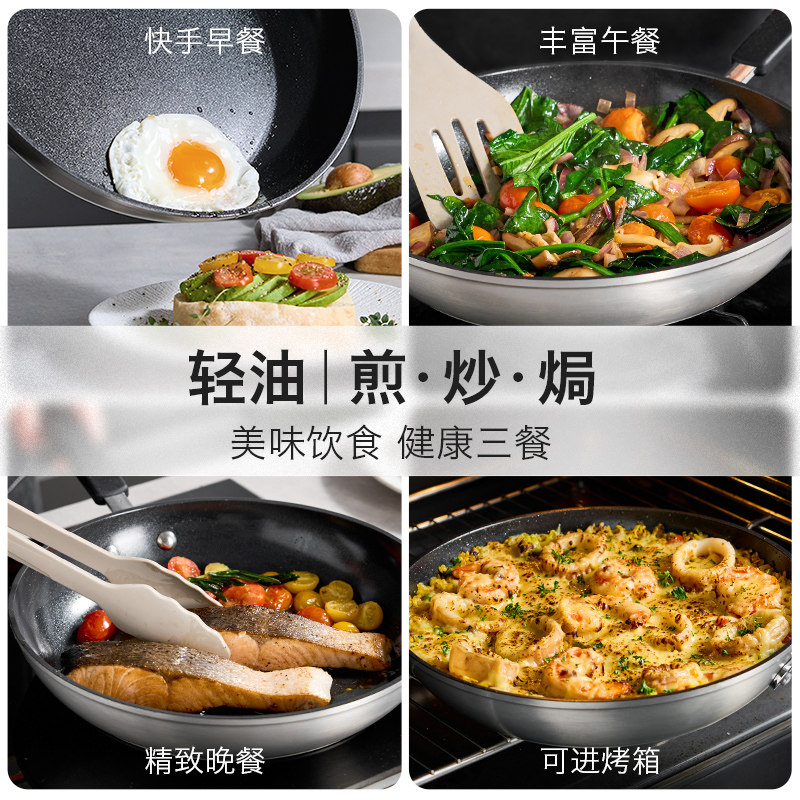 MasterPRO煎锅不粘锅厨房煎蛋煎饼不沾平底锅燃气灶电磁炉适用