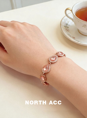 NORTHACC欧美ins风海蓝水滴手链女轻奢气质高级感百搭小众设计