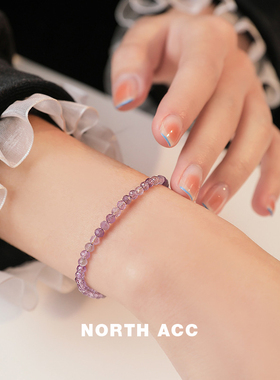 NORTHACC新中式复古天然坦桑石手链女转运珠小众设计高级细款手串