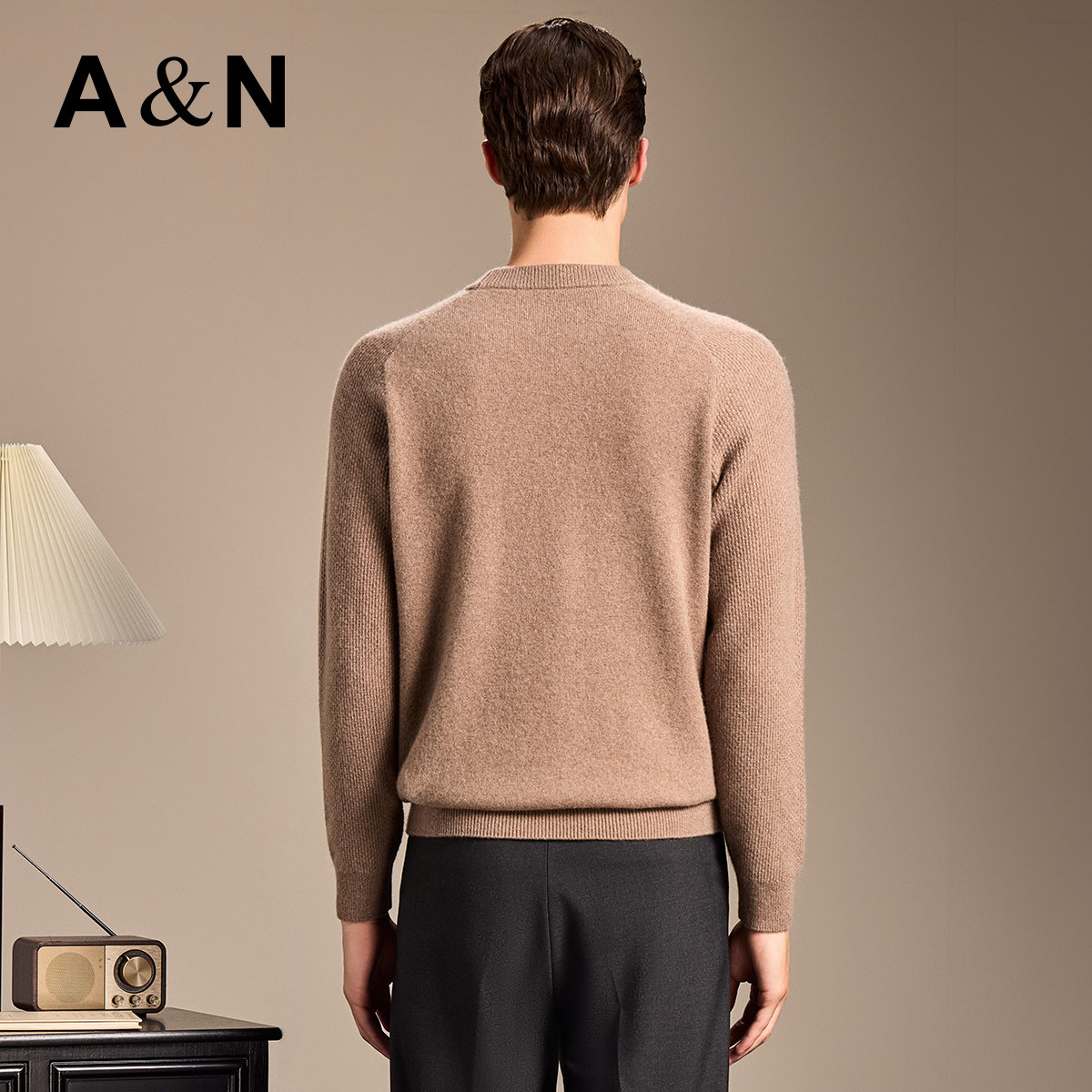 【100%山羊绒】AntonNeal高级菠萝针织羊绒衫绒感细腻百搭毛衣男,淘宝优惠券,粉丝福利购,淘宝优惠卷