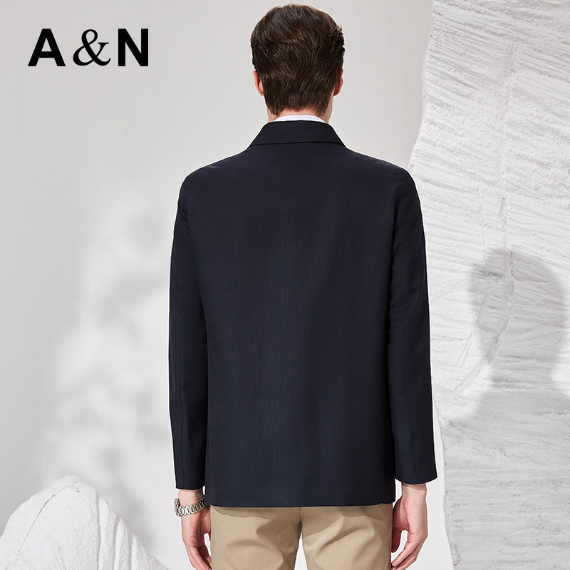 【高支精纺羊毛】AntonNeal秋季轻奢行政夹克商务休闲男风衣外套,淘宝优惠券,粉丝福利购,淘宝优惠卷