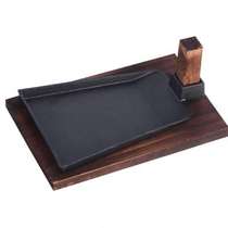 Korean style grilled pan commercial cast iron with iron plate pan iron shovel roast pan hoe head iron plate burnt meat pinch grill tray