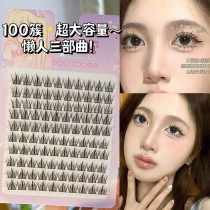 Cute mascara 10 platoon of lazy people trilogy large capacity demon false eyelash female eyelash natural emulation fairy hair