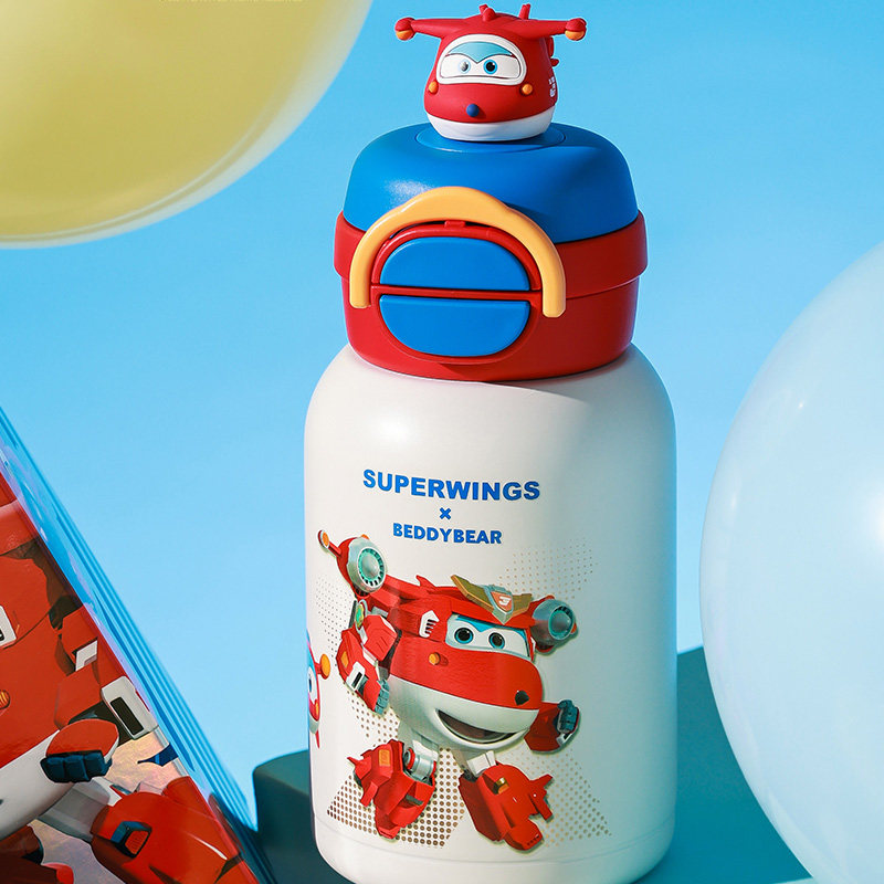 杯具熊儿童保温杯新款双饮杯吸管高颜值大容量男学生上学专用水杯,淘宝优惠券,粉丝福利购,淘宝优惠卷