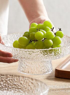 玻璃水果盘家用客厅茶几