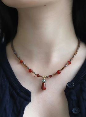 新中式小众串珠项链复古民族风