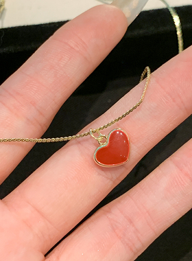 小红心项链女浪漫复古百搭