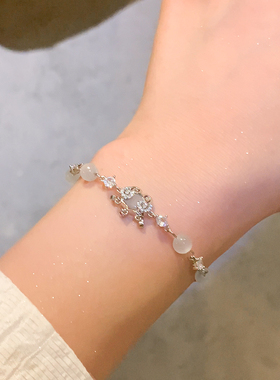 清冷烟灰手镯手链女新中式