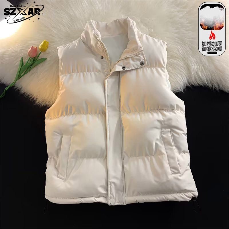 马甲男冬季新款帅气面包服港风宽松立领马夹潮流ins百搭无袖外套,淘宝优惠券,粉丝福利购,淘宝优惠卷