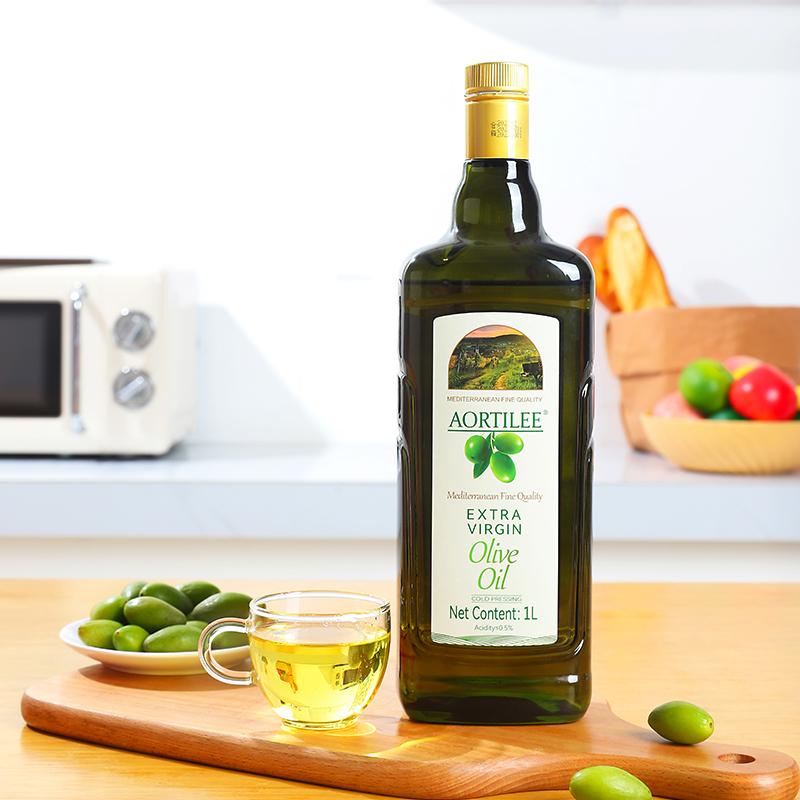 欧缇丽特级初榨橄榄油1000ml进口冷榨低健身脂食用油官方正品纯正 - 图0