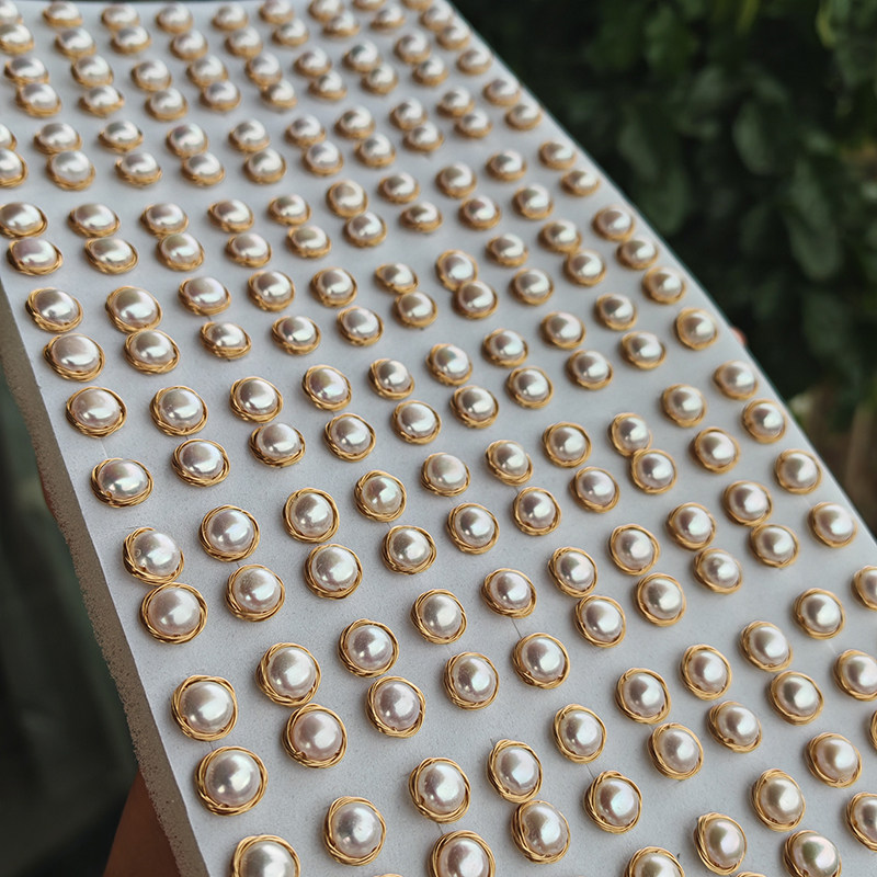 汇水珠宝天然淡水珍珠鸟巢款耳钉董卿同款S925银镀14K金耳环铜线,淘宝优惠券,粉丝福利购,淘宝优惠卷