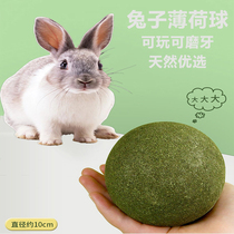 Rabbit Grass ball oversized toy to quench the tooth and nibble the nibble and nibble the sweaty ball snacks the little rabbit to play.