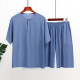 ຜູ້ຊາຍ Summer Cotton Silk Short Sleeve Suit Lounge Suit