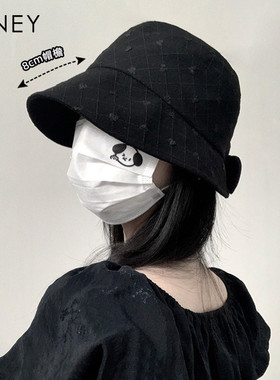 Viney渔夫帽子女夏季2026新款大头围素颜遮太阳遮脸防晒盆帽薄款