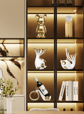 电视酒柜风生水起陶瓷摆件套装轻奢高档家居客厅玄关办公室装饰品