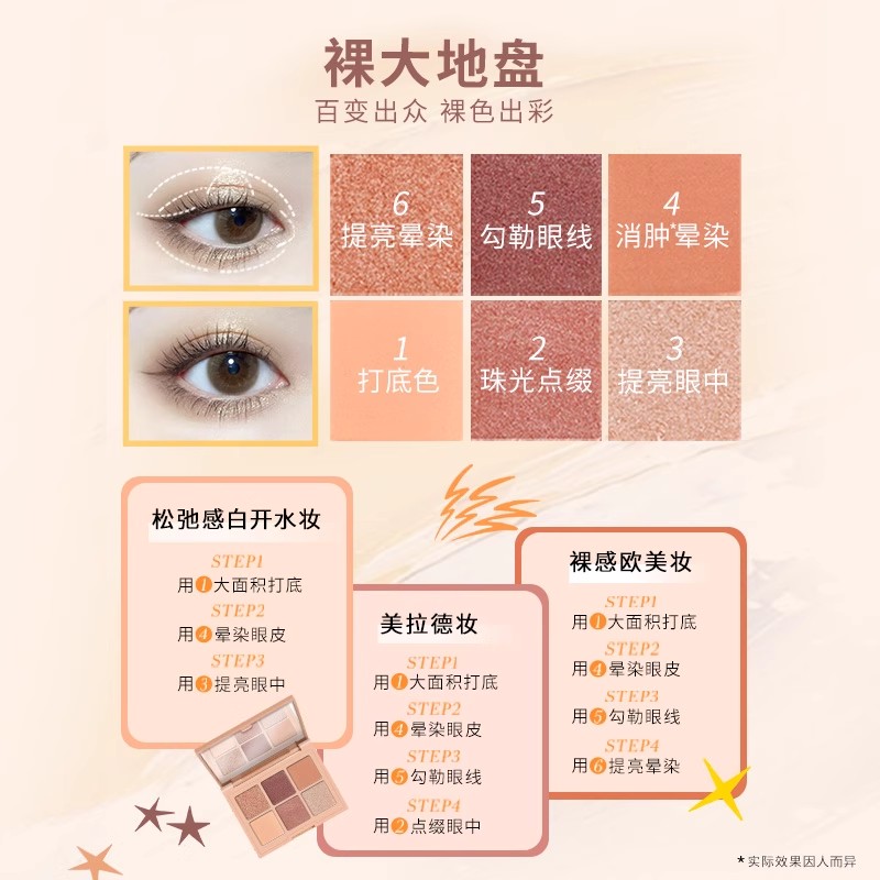 【蜜蜂惊喜社】艾森丝essence香蕉控油持妆粉饼+六色眼影组合 - 图2