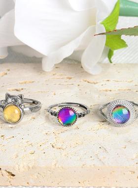 天然M铁镍铁原创设计戒指女戒圈