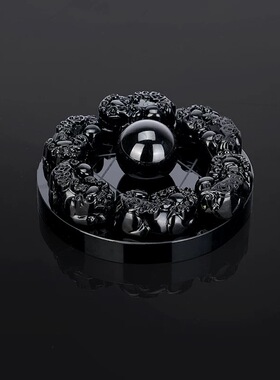 济凯黑曜石貔貅七星阵摆件七星台