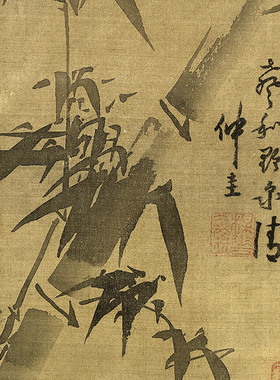 名画字画团扇新中式玄关装饰画