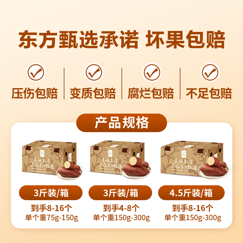 东方甄选蜜香禾薯黄心地瓜红薯蜜薯香甜番薯当季新鲜时令蔬菜顺丰