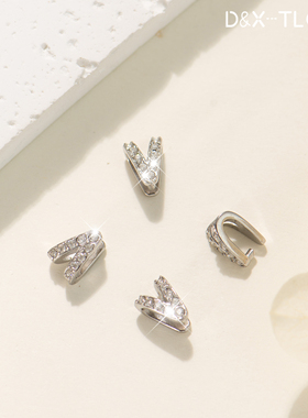 钛钢5A锆石瓜子扣夹扣