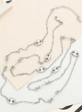 14k加厚镀金保色猪鼻子毛衣链