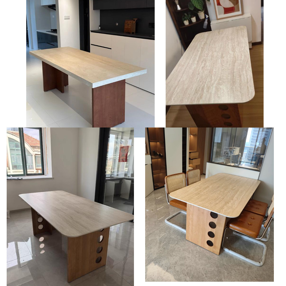 洞石木纹岩板石材桌面定制餐桌茶几电视柜餐边柜酒柜岩板台面加工,淘宝优惠券,粉丝福利购,淘宝优惠卷