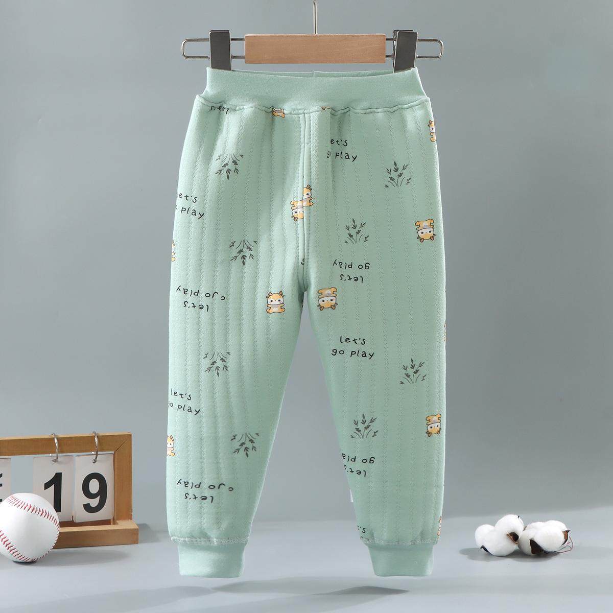 纯棉保暖裤三层夹棉加厚中腰款秋裤睡裤打底裤男女童宝宝春秋冬款,淘宝优惠券,粉丝福利购,淘宝优惠卷