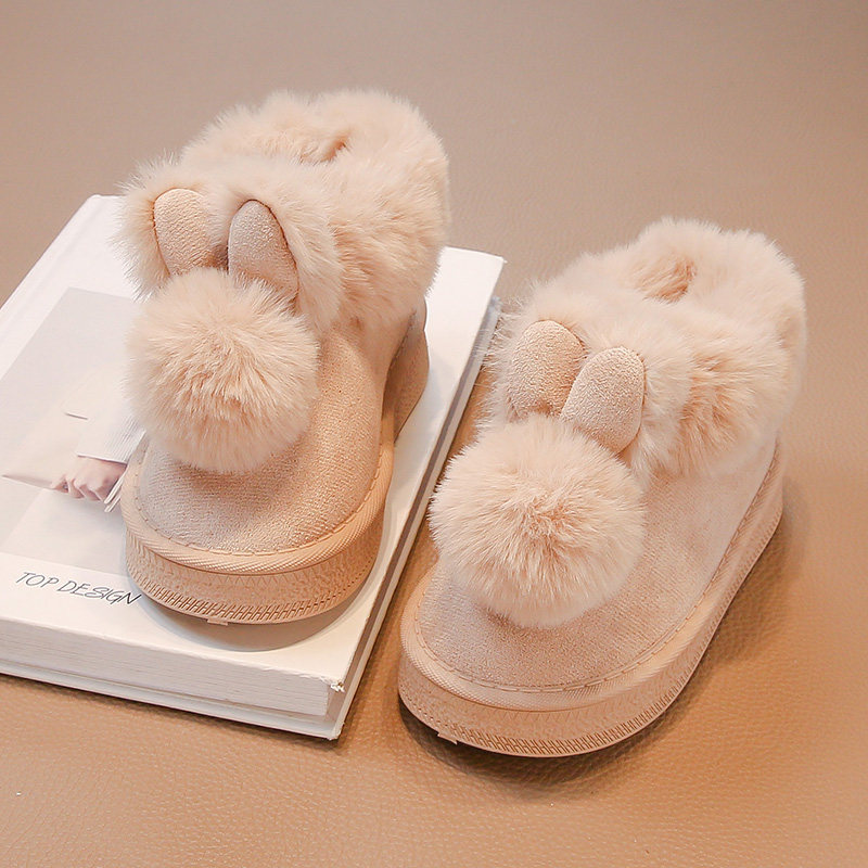 女童雪地靴可爱加绒加厚小兔子2025冬季新款软底儿童棉鞋保暖宝宝,淘宝优惠券,粉丝福利购,淘宝优惠卷