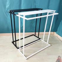 Mall Clothing Store Middle Island Rack Landing Show Shelf Men and women Dress Double Platoon Middle Shelf Double Bar Side Hanging Hanger