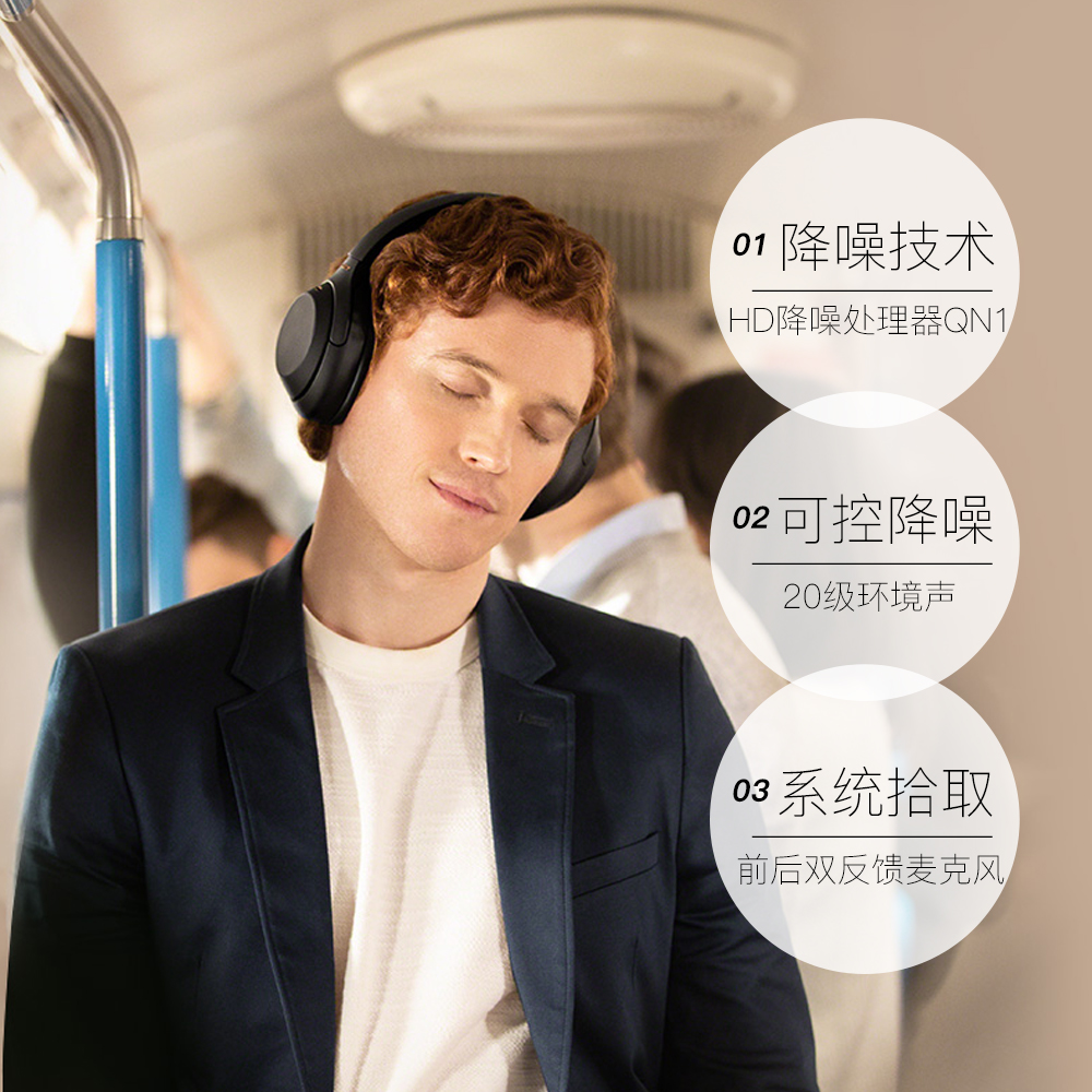 天猫国际进口超市【自营】Sony/索尼 WH-1000XM4 高解析度头戴式无线降噪耳机国行3