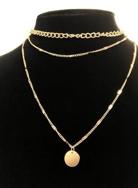 Womens Multi-Layer Necklace Clavicle Chain