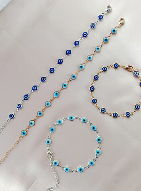 新款手链女欧美邪恶魔之眼手链