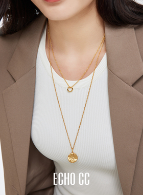 ECHOCC铜镀真金铜女叠戴复古