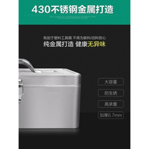 Stainless steel Toolbox containing box Handheld home on-board large number repair tool Tin Box multifunction